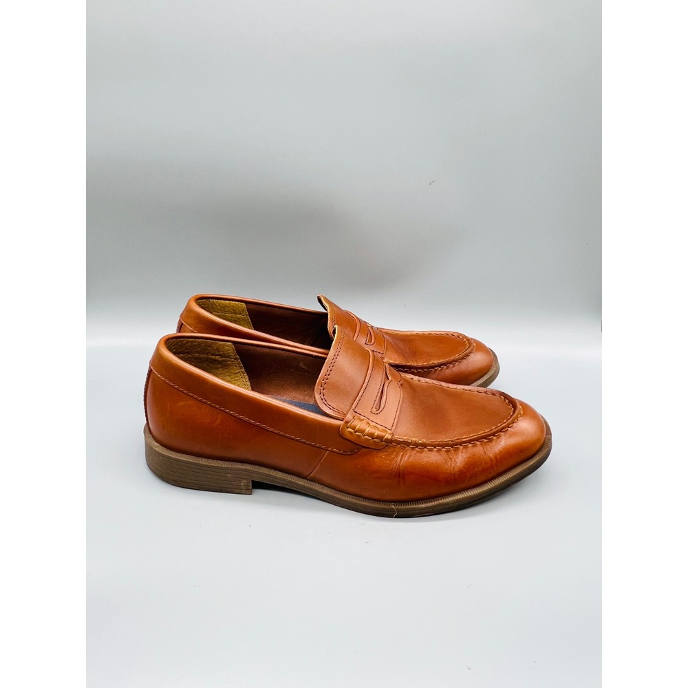 Sperry Shoes Men 8.5 Brown Leather Top Sider Slip On Penny Loafers Dress Classic